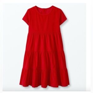 Hanna Andersson Red Corduroy Twirl Tear Dress Size 6/7